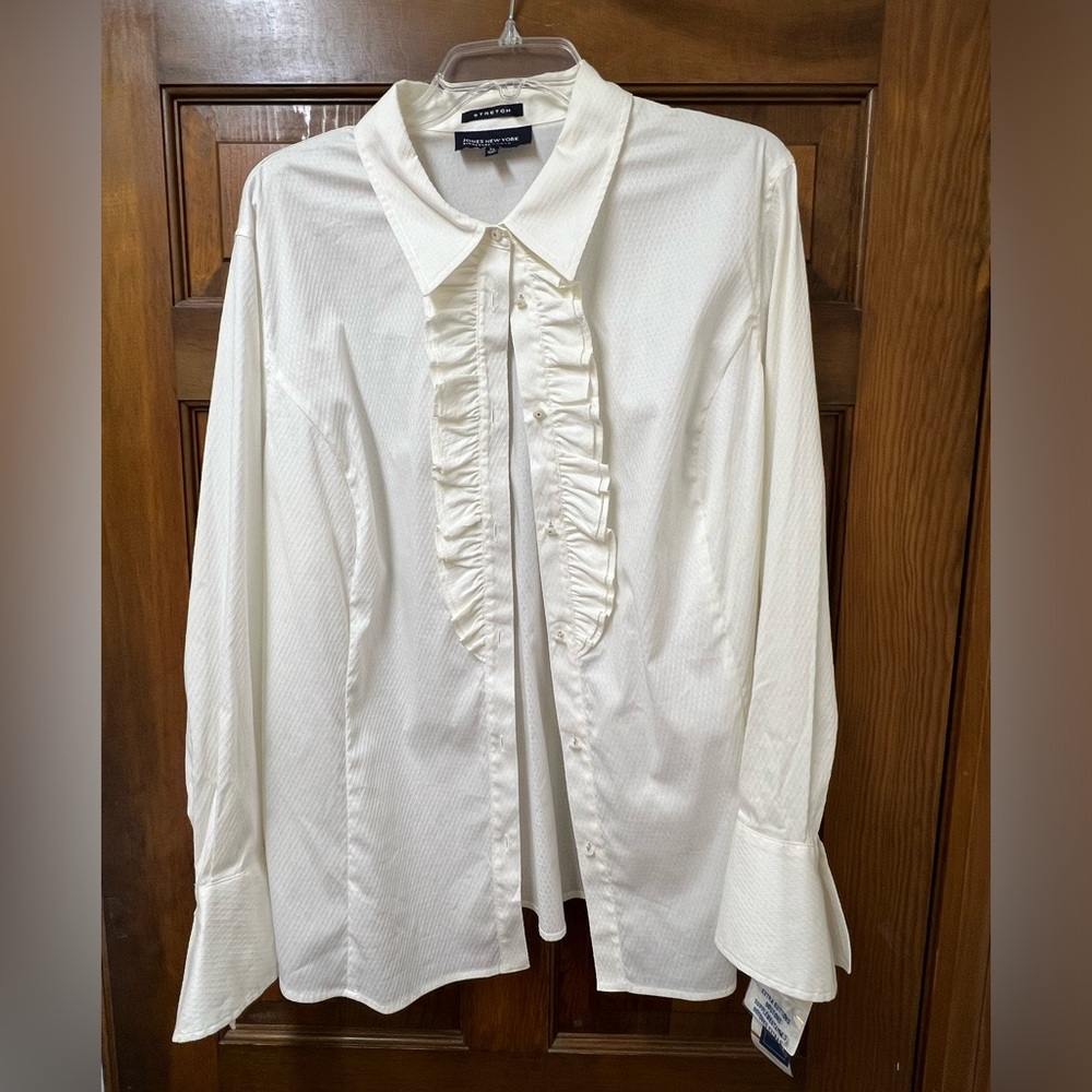 NWT Jones New York 3x White Blouse